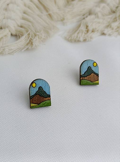 Náušnice - Slnko nad lesom - 17380744_