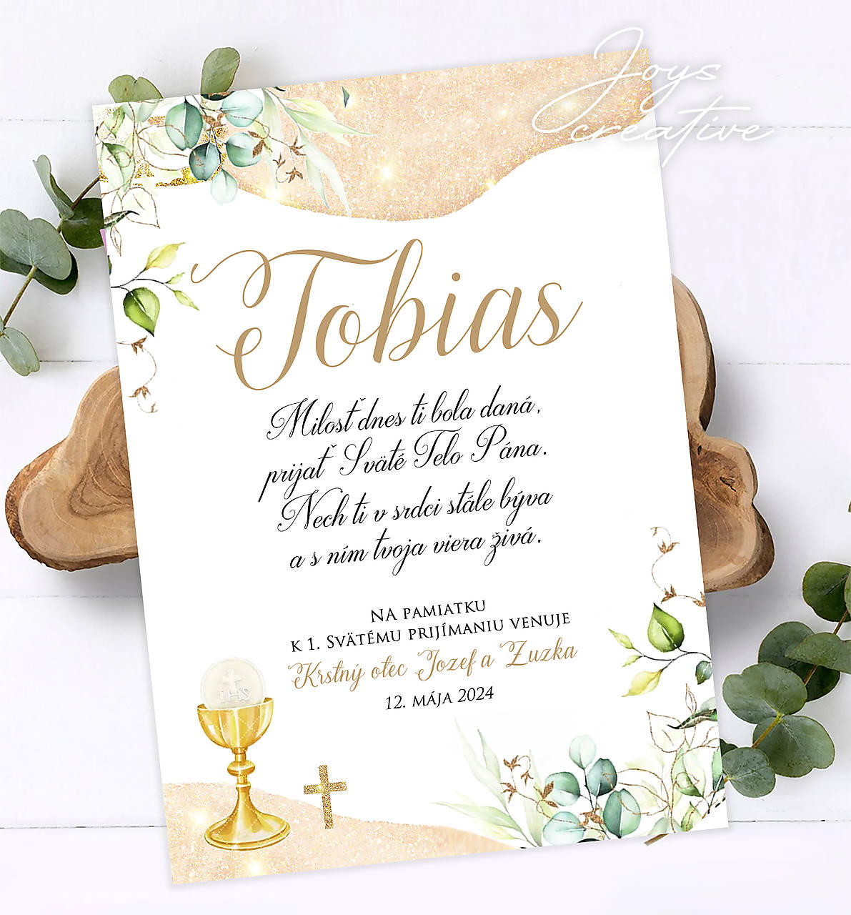 Pamiatka,  tabuľka k 1.sv. prijímaniu B01 (univerzálna)