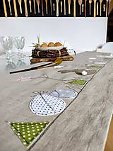 Úžitkový textil - Veľkonočný ľanový obrus "zajkovia II." - 17380560_