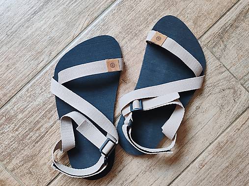 Ponožky, pančuchy, obuv - Barefoot sandále - JEDNOFAREBNÉ (KAPUČÍNO) - 17379821_