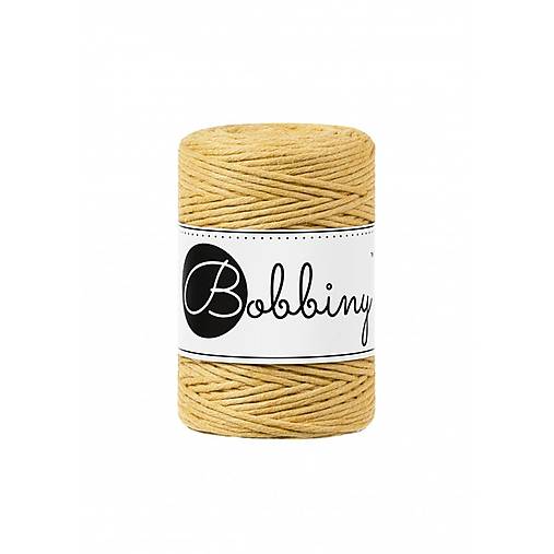 Galantéria - (MD-E074) -Bobbiny Macrame šnúrka - točená - pr. 1,5 mm - Honey - 100 m - 17384089_