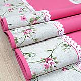 Úžitkový textil - IVETA - ružové ťahavé ruže - štóla 170x40 cm - 17382442_