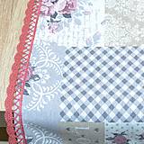 Úžitkový textil - Srdiečkovo ružičková romantika - stredový obrus 165x38 - 17383327_