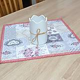 Úžitkový textil - LILA - srdiečkovo ružičková romantika - obrus štvorec 40x40 - 17383330_