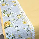 Úžitkový textil - IVETA - žlté ťahavé ruže - štóla 170x40cm - 17384541_