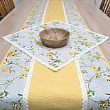 Úžitkový textil - IVETA - žlté ťahavé ruže - štóla 170x40cm - 17384542_