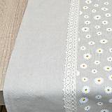 Úžitkový textil - HALINA - sedmokrásky - behúň na stôl - 17386549_