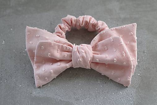 Scrunchie gumička s mašľou na drdol