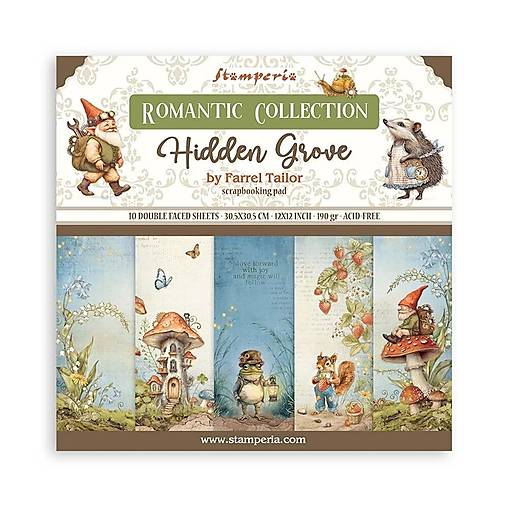 Papier - Stamperia Scrapbook papier Hidden Grove 12 x 12 - 17389800_
