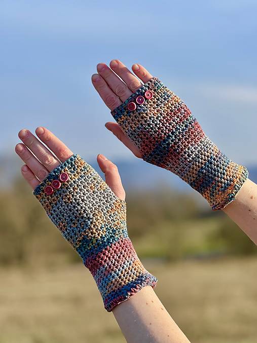Rukavice - Farebné rukavice bez prstov - 17387579_