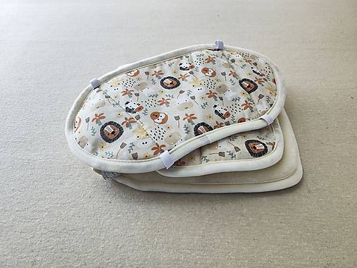 Detský textil - VLNIENKA Podložka do autosedačky Besafe Beyond 100% Merino proti poteniu a prechladnutiu Zvieratká béžové - 17388371_