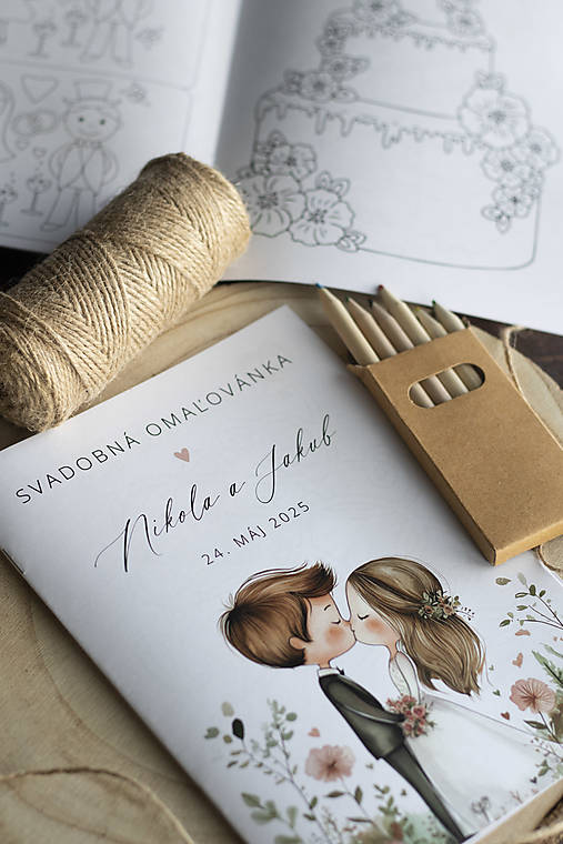 Papiernictvo - Svadobná omaľovánka - Postavičky v2 ❤ - 17389986_