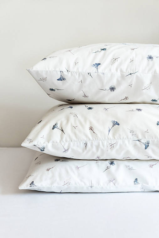 Úžitkový textil - Posteľná bielizeň pre manželskú posteľ s GOTS potlačou - Nevädza - 17390352_