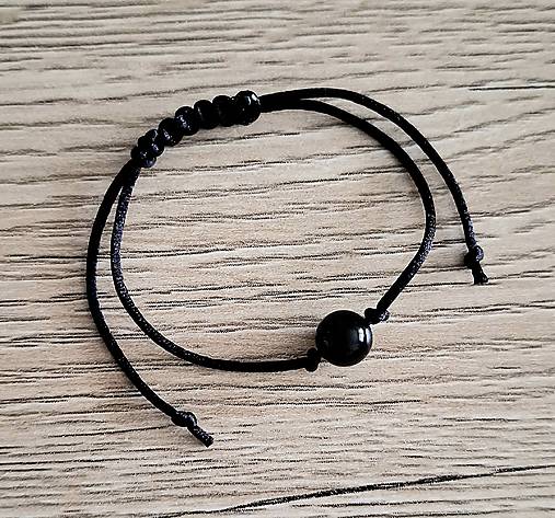 Náramky - Šnúrkové s minerálom (Ónyx) - 17390705_