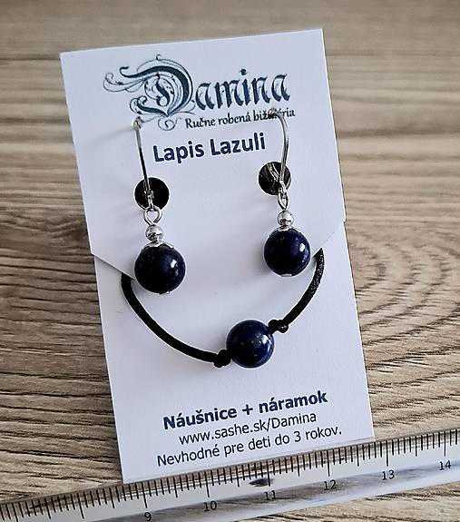 Sady šperkov - Sada z minerálov (Lapis Lazuli) - 17392950_