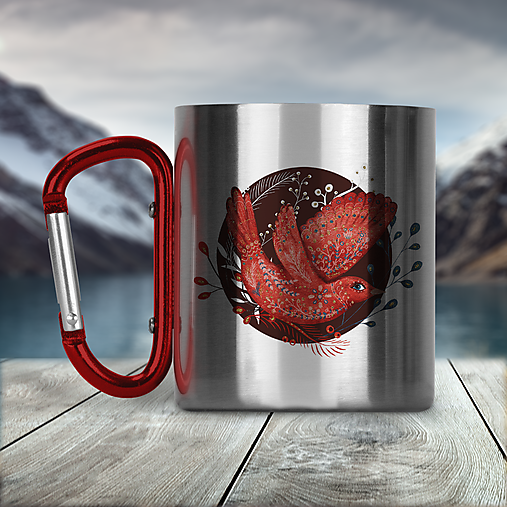 Nádoby - VTÁČIK nerezový termo hrnček  - 17392515_