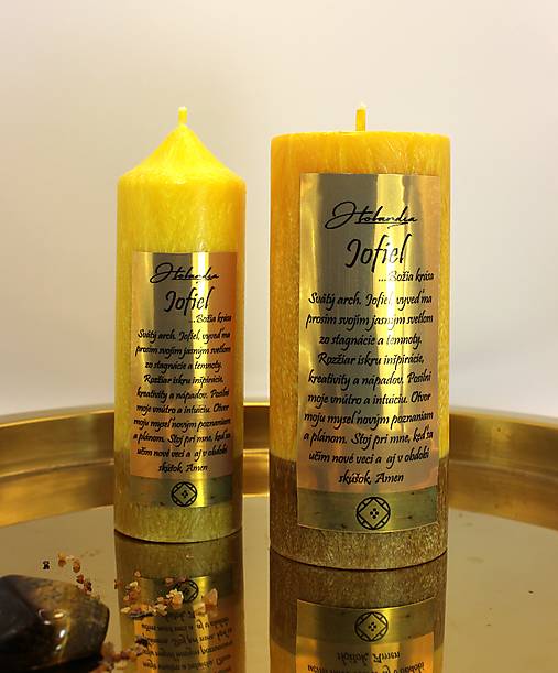 Sviečky - Archanjelská sviečka - Jofiel (Jofiel 240g) - 17390739_