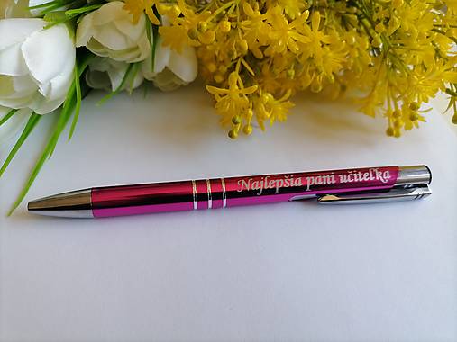 Nástroje - Pero gravírované s textom najlepšia pani učiteľka - 17395694_