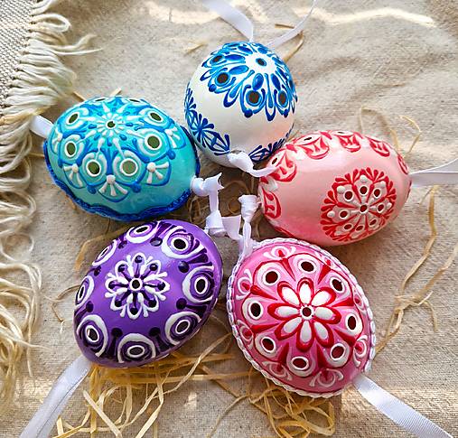 Dekorácie - Sada pastelových madeira kraslíc na zavesenie II - 17393818_