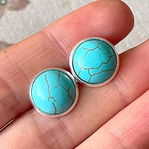 ZĽAVA 10% Tyrkenite Cufflinks / Manžetové gombíky s tyrkenitom E060