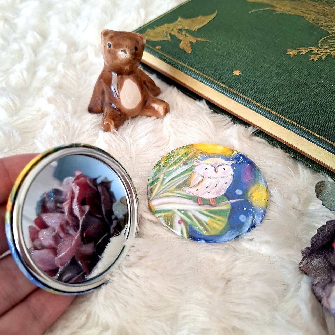 Sovička a Mesiac - zrkadielko