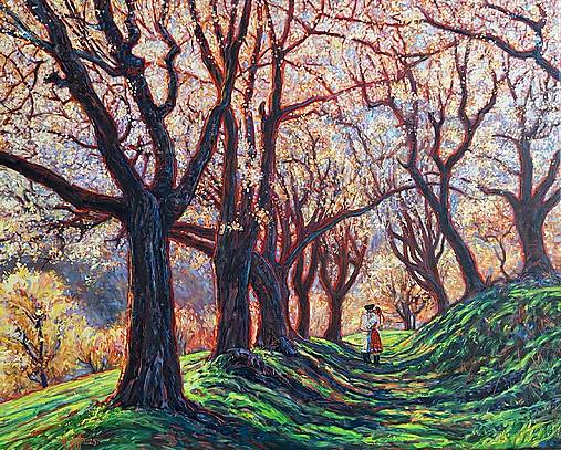 Obrazy - Čerešňový  bozk - 17396009_