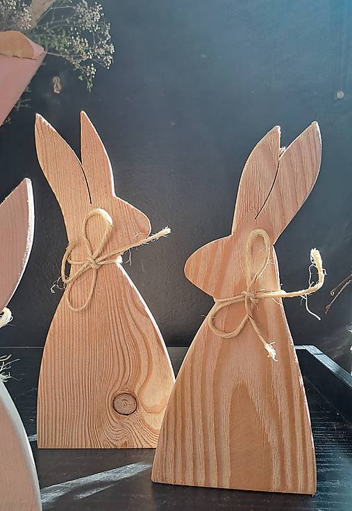 Dekorácie - Drevený zajo - väčší - 17397576_