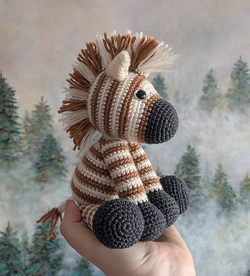 Hračky - Háčkovaná zebra - 17396266_