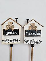 Dekorácie - Domčekové zápichy do byliniek - 17401729_