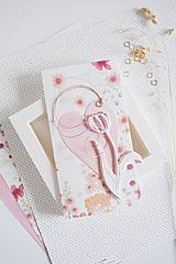 Papiernictvo - Gratulačný pozdrav - tulipán + srdce - 17400814_