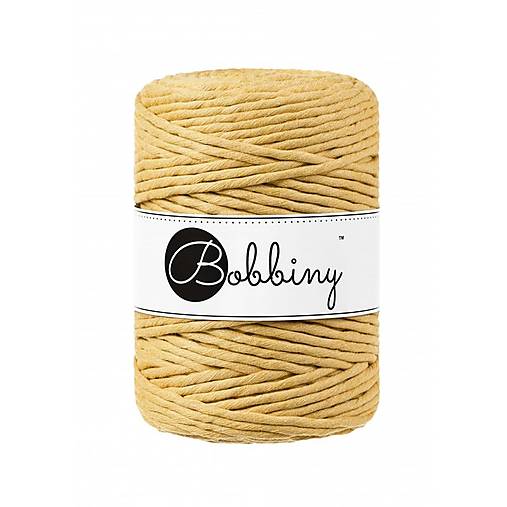 Galantéria - Bobbiny Macrame šnúrka - točená - pr. 5 mm - Honey - 100 m (MX-E094) - 17401932_