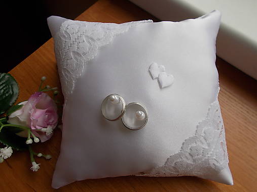 Prstene - svadobný vankúšik na obrúčky - 17400855_