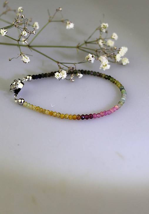 Náramky - turmalín multicolor náramok  - 17401931_