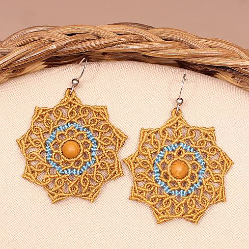 Náušnice - Makramé náušnice "Mandala boho" - 17402252_