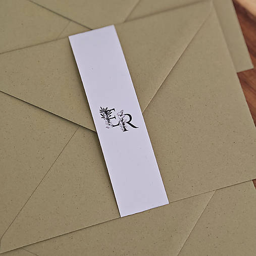 Papiernictvo - Pásik na obálku - Iniciálky - Typ 6 - 17404223_