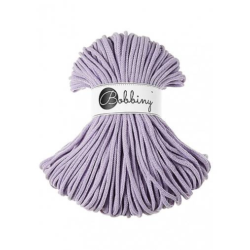 Galantéria - Bobbiny Macrame šnúrka - pletená - Premium pr. 5mm - Lavender - 100 m (XX-E5000) - 17405180_