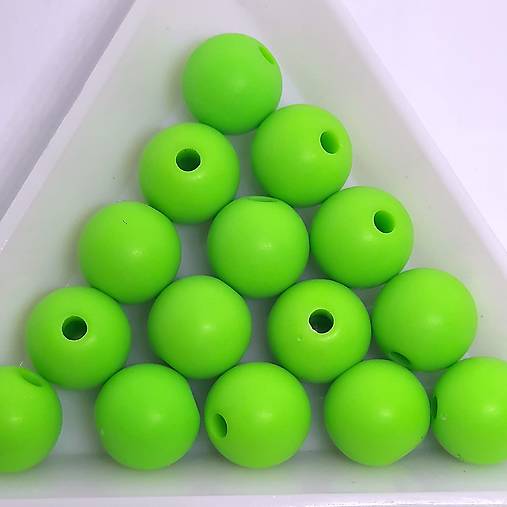 Plastové matné korálky 10mm-10ks