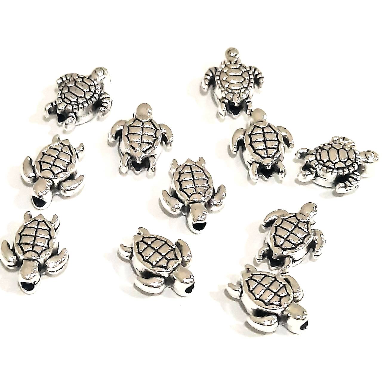 Kovové korálky -1ks (korytnačka 8,7x7mm)