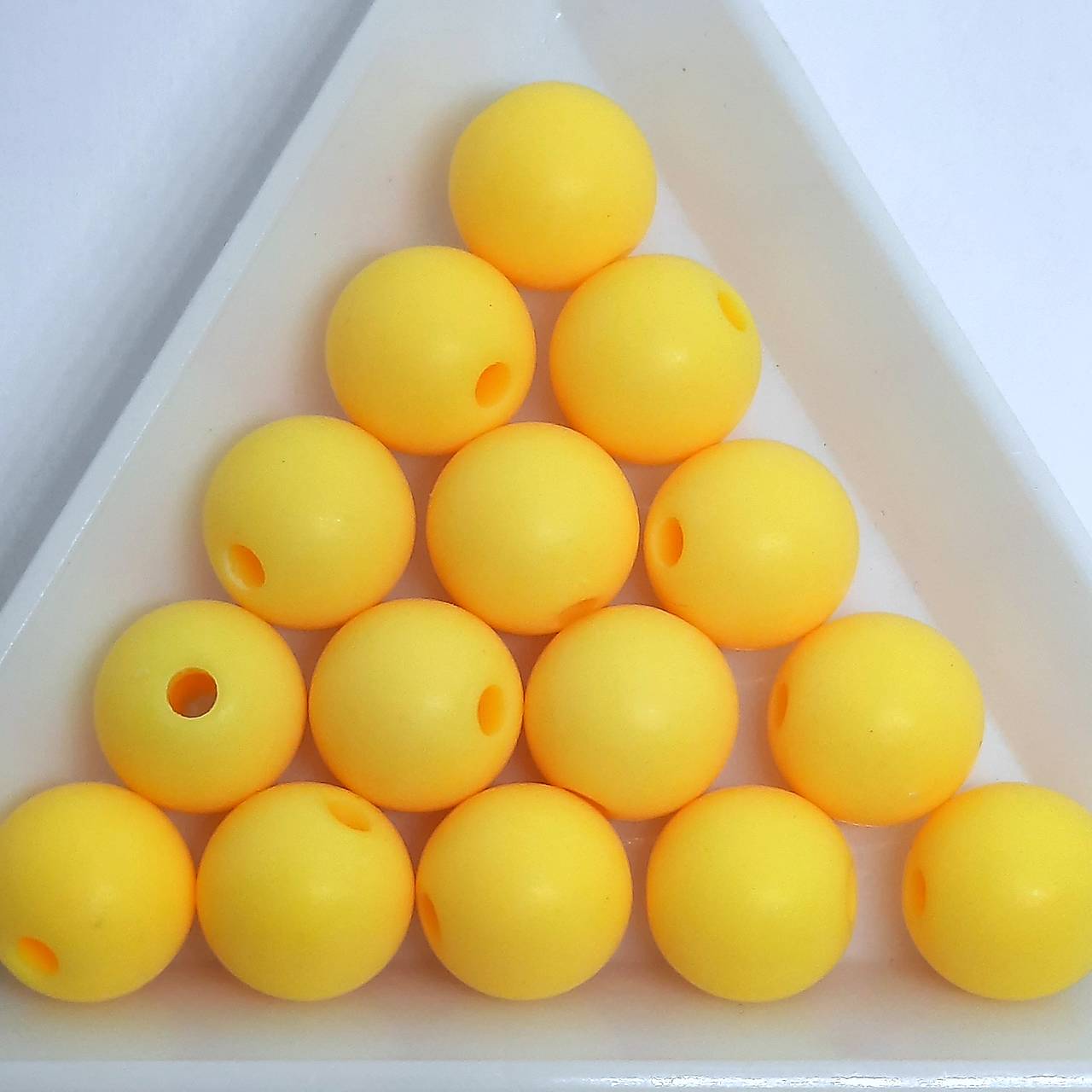 Plastové matné korálky 10mm-10ks (žltá)