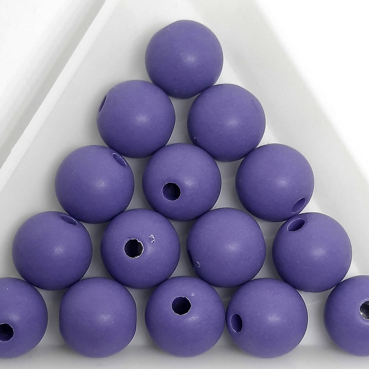 Plastové matné korálky 10mm-10ks (fialová)
