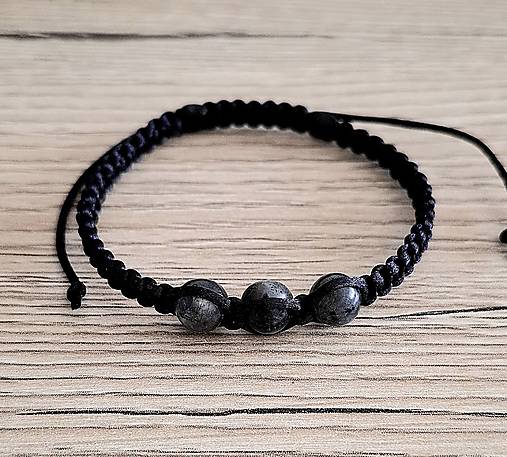 Náramky - Náramok z minerálov (Larvikit) - 17404613_