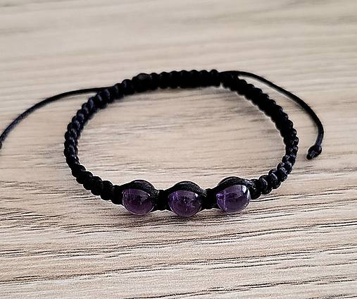 Náramky - Náramok z minerálov (Ametyst) - 17404621_