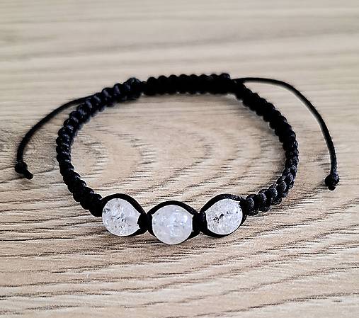 Náramky - Náramok z minerálov (Krištáľ praskaný) - 17404625_