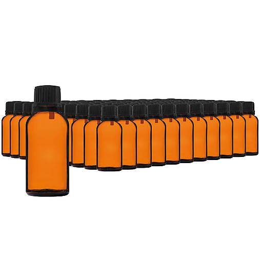 Obalový materiál - 104ks - 30 ml fľašky z hnedého skla s kvapkadlom - 17403536_