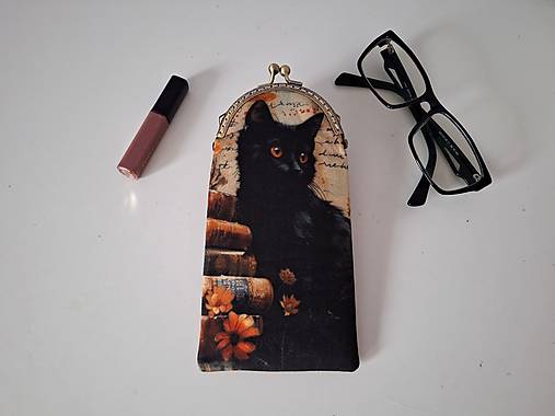 Taštičky - Pouzdro na brýle - Černá kočka - 17402651_