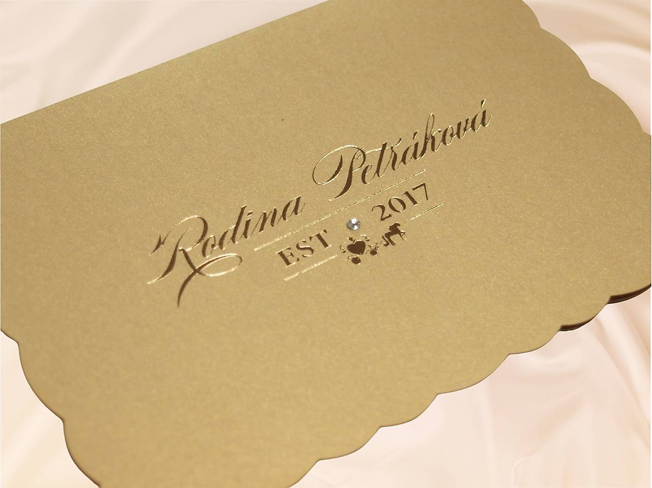 Svadobné oznámenie zlaté obálkové C3009G