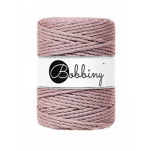 Galantéria - Bavlnené lano - Bobbiny - pr. 5 mm - Mauve - 100 m (TX-E051) - 17408346_
