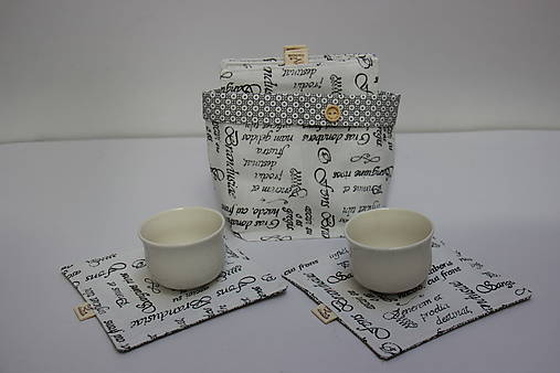 Úžitkový textil - Podšálky Písmo - 17405750_