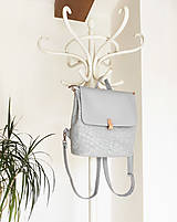 Batohy - Vanessa backpack šedá s tkanou látkou - 17406854_