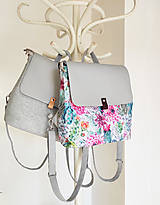 Batohy - Vanessa backpack šedá s tkanou látkou - 17406855_